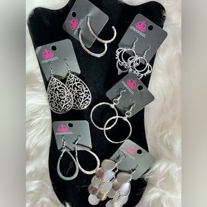 6 pair fashion earrings bulk lot